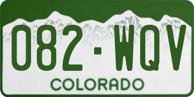 CO license plate 082WQV