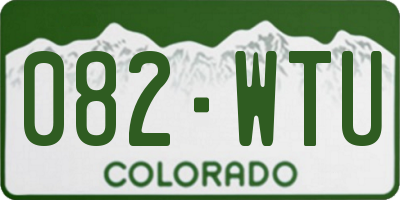 CO license plate 082WTU