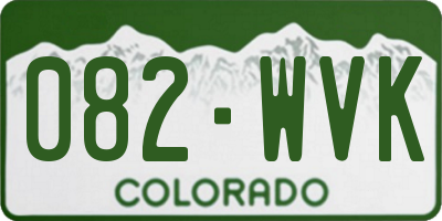 CO license plate 082WVK
