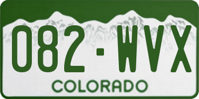 CO license plate 082WVX