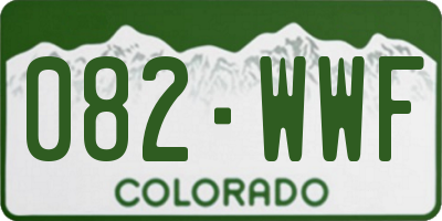 CO license plate 082WWF