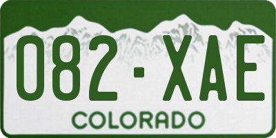 CO license plate 082XAE