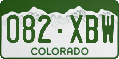 CO license plate 082XBW