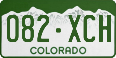 CO license plate 082XCH