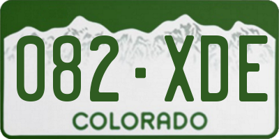 CO license plate 082XDE