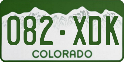 CO license plate 082XDK