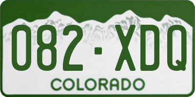 CO license plate 082XDQ