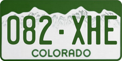 CO license plate 082XHE