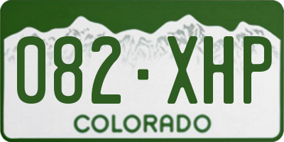 CO license plate 082XHP