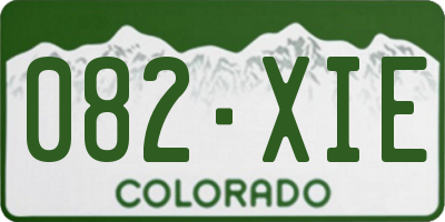 CO license plate 082XIE