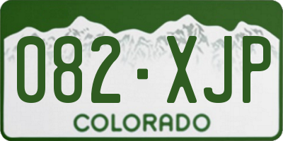 CO license plate 082XJP