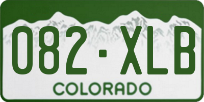 CO license plate 082XLB