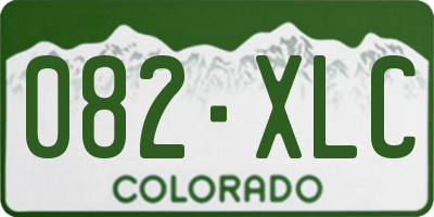 CO license plate 082XLC