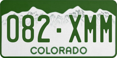 CO license plate 082XMM