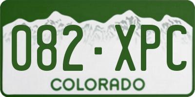 CO license plate 082XPC