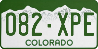 CO license plate 082XPE