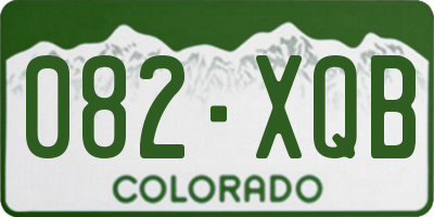 CO license plate 082XQB