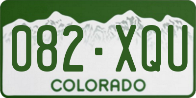 CO license plate 082XQU
