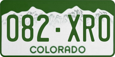 CO license plate 082XRO
