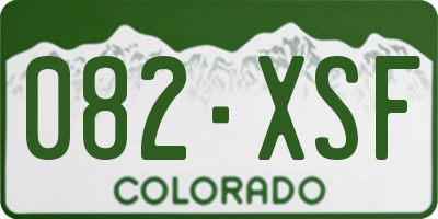 CO license plate 082XSF