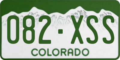CO license plate 082XSS