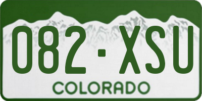 CO license plate 082XSU