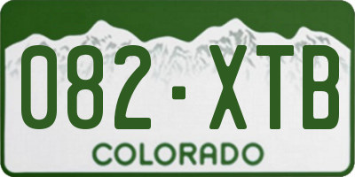 CO license plate 082XTB