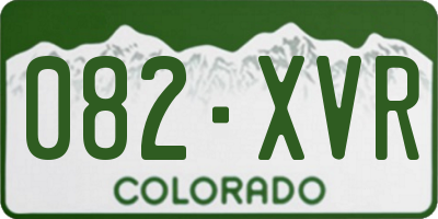 CO license plate 082XVR