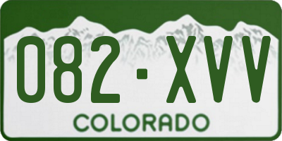 CO license plate 082XVV