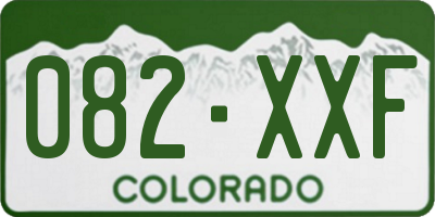 CO license plate 082XXF