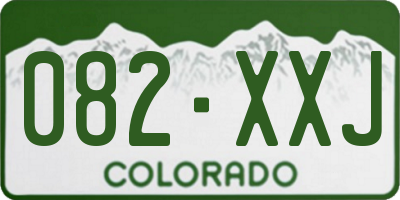 CO license plate 082XXJ