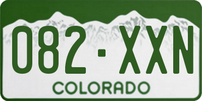 CO license plate 082XXN