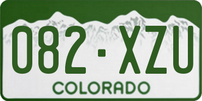 CO license plate 082XZU