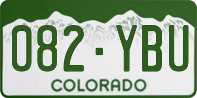 CO license plate 082YBU
