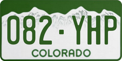 CO license plate 082YHP
