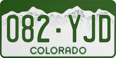 CO license plate 082YJD