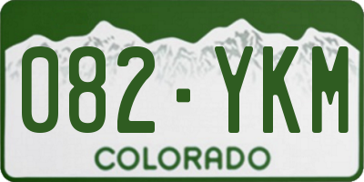 CO license plate 082YKM