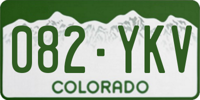 CO license plate 082YKV