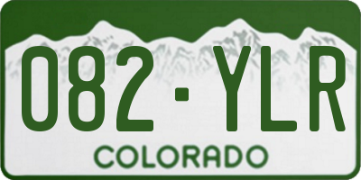 CO license plate 082YLR