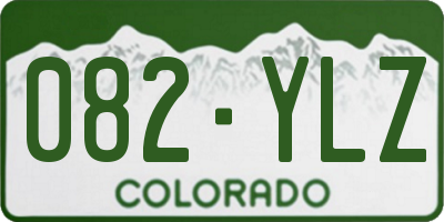 CO license plate 082YLZ