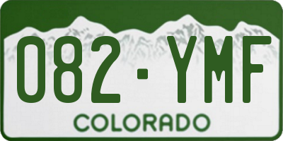 CO license plate 082YMF