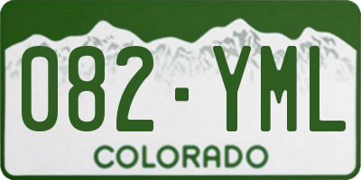 CO license plate 082YML