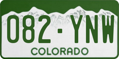 CO license plate 082YNW