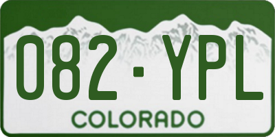 CO license plate 082YPL