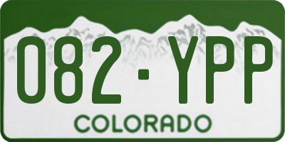CO license plate 082YPP