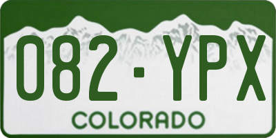 CO license plate 082YPX