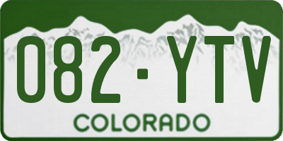 CO license plate 082YTV