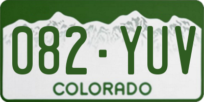 CO license plate 082YUV