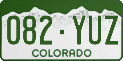 CO license plate 082YUZ