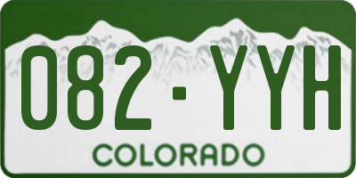 CO license plate 082YYH